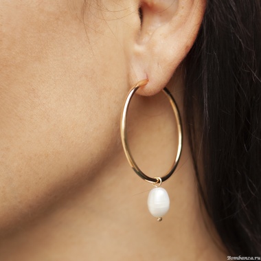 Серьги Fiore Luna, White Pearle Ring, LE6089 G Серьги Fiore Luna, White Pearle Ring, LE6089 G